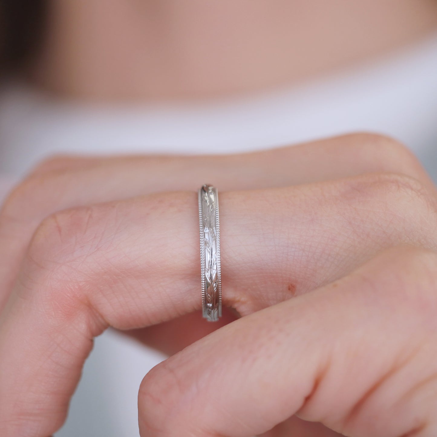 Women's Olive Branch Wedding Ring