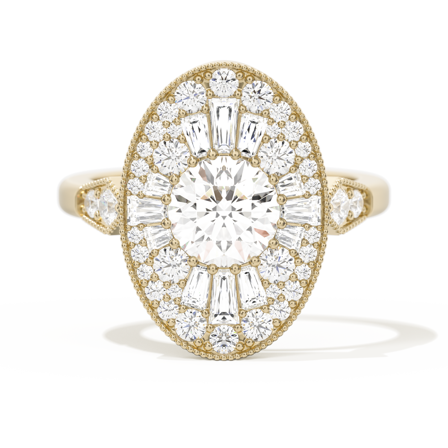 Oval Ballerina Round Center 1.00 ctw.