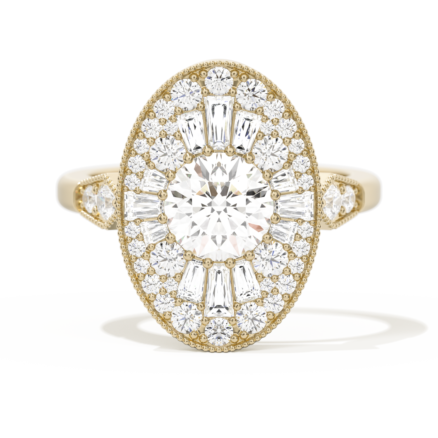 Oval Ballerina Round Center 1.00 ctw.