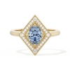 Diamond Shape Halo Oval