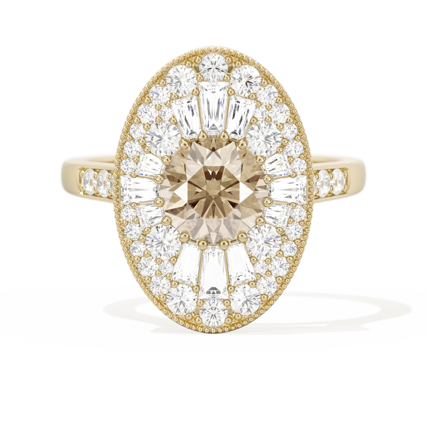 Oval Ballerina Round Center 1.00 ctw.