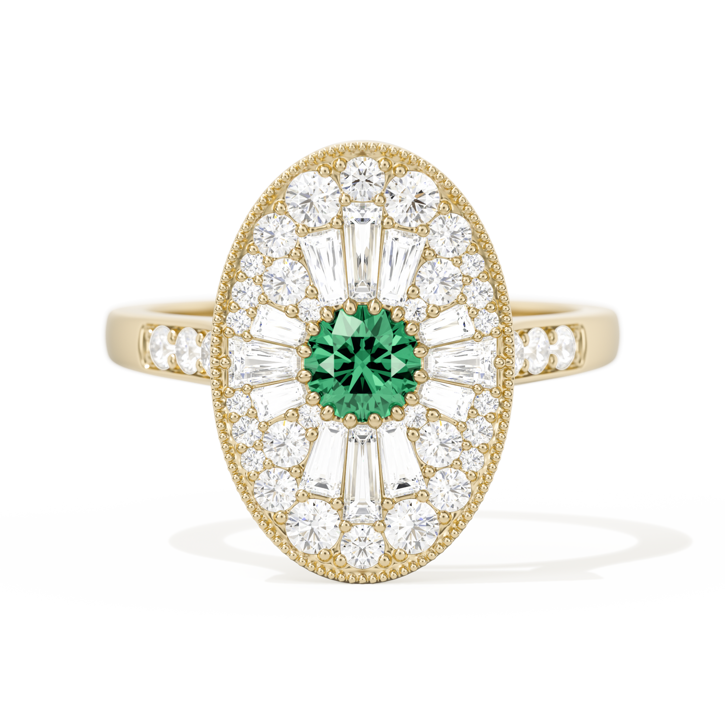 Oval Ballerina Round Center 0.35 ctw