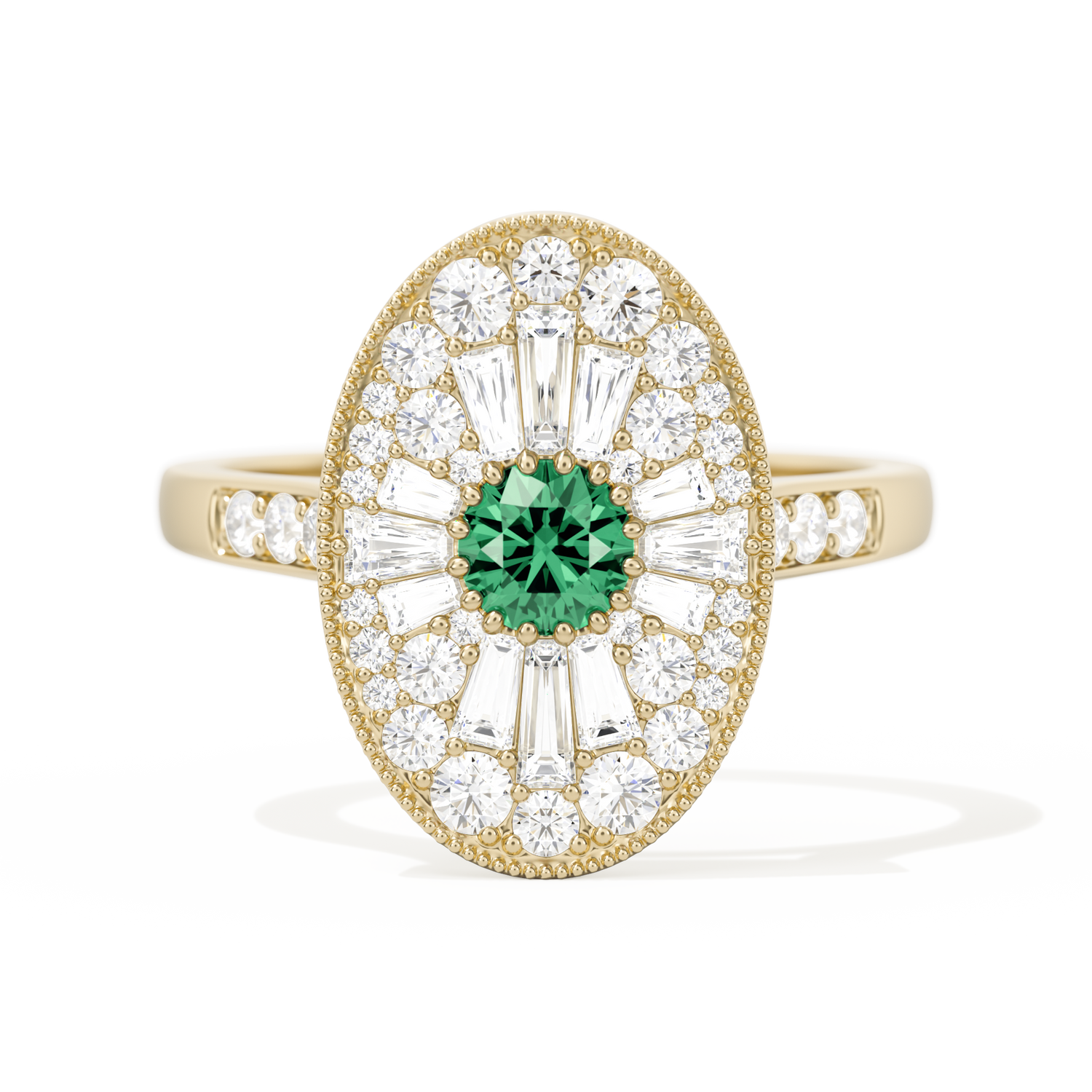 Oval Ballerina Round Center 0.35 ctw