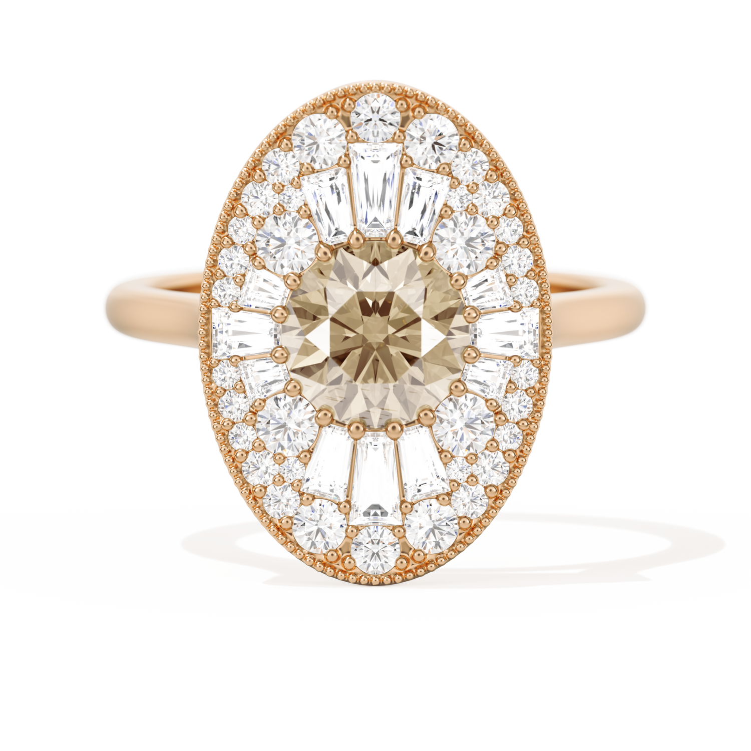 Oval Ballerina Round Center 1.00 ctw.