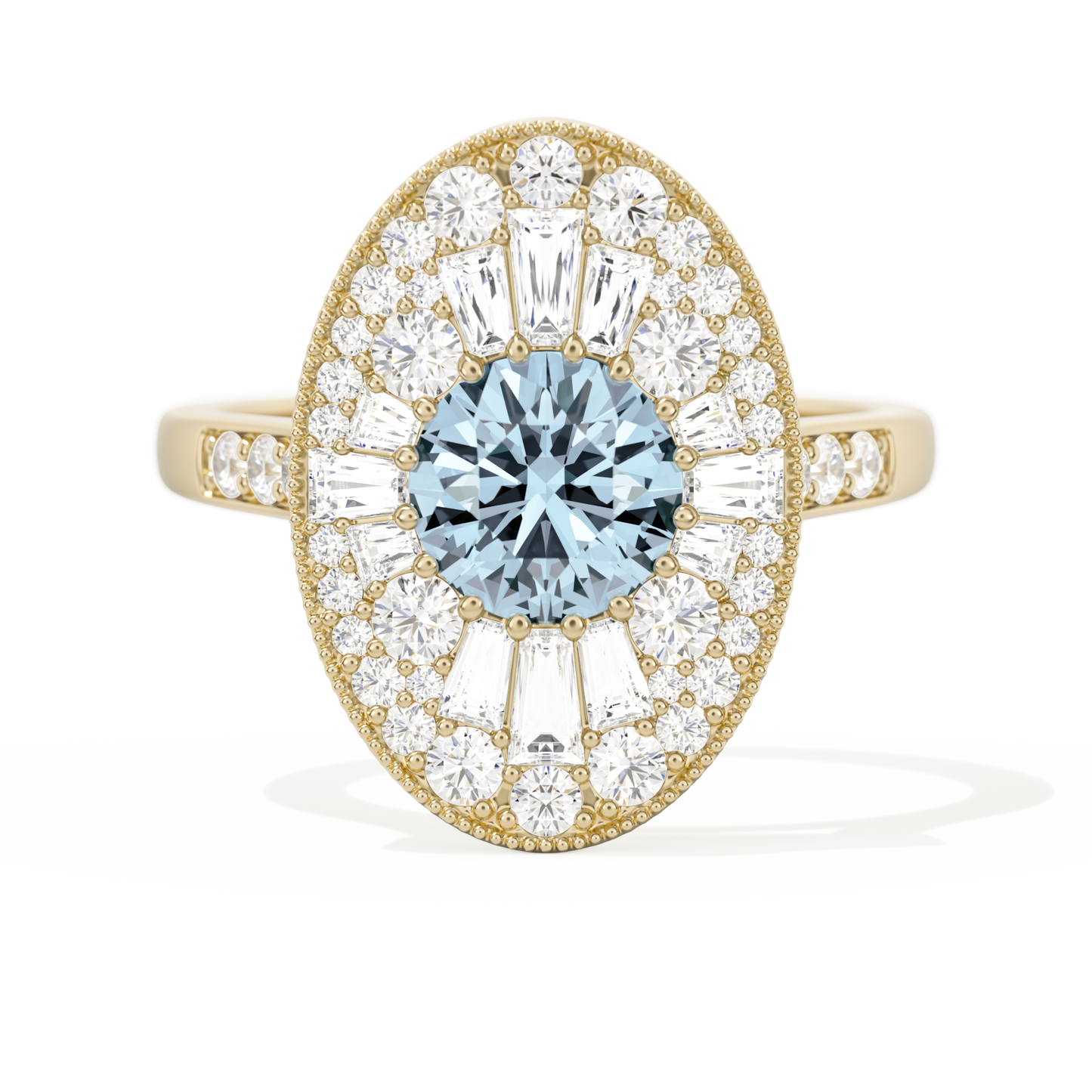 Oval Ballerina Round Center 1.00 ctw.