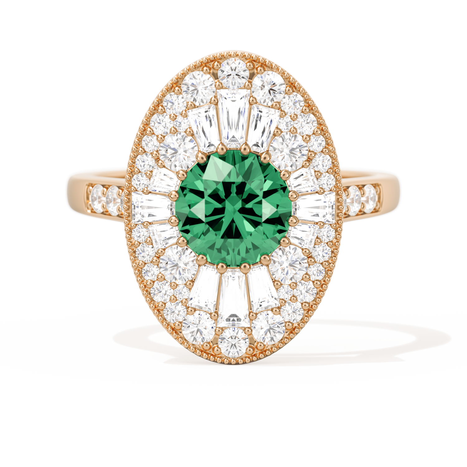 Oval Ballerina Round Center 1.00 ctw.