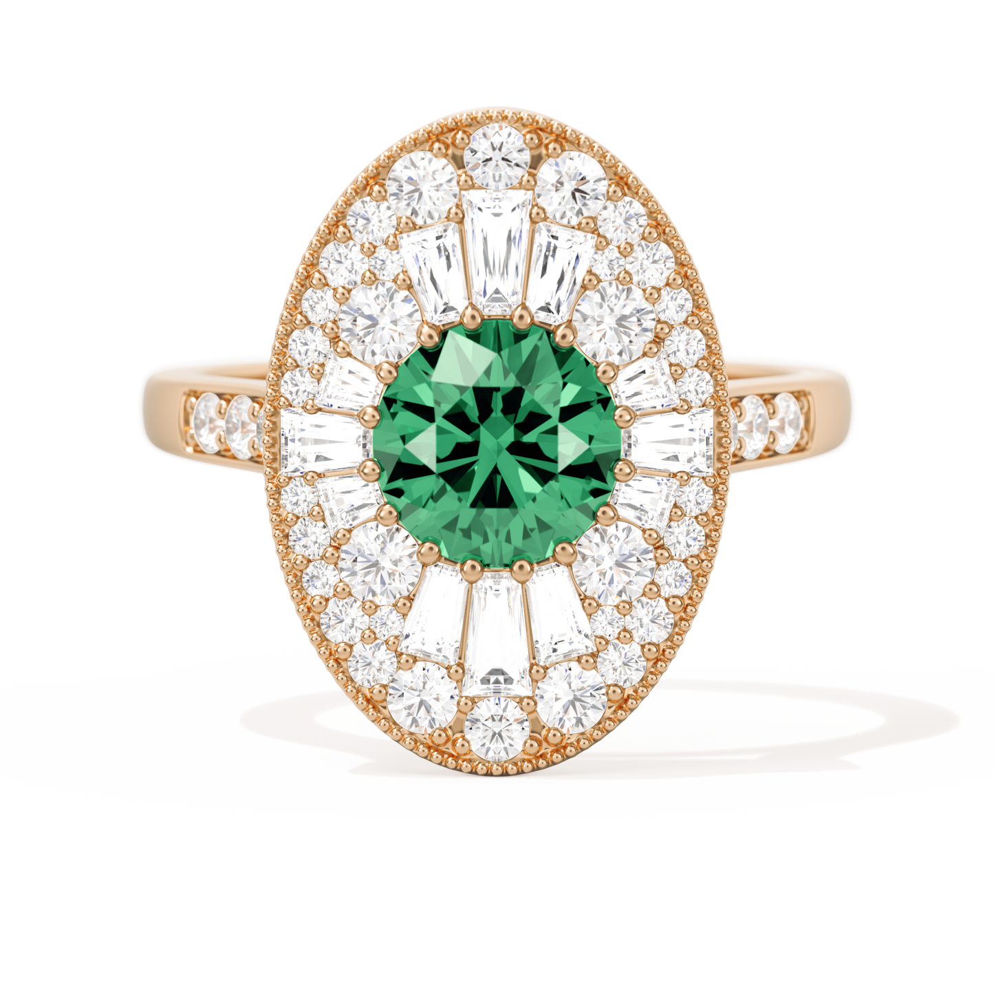 Oval Ballerina Round Center 1.00 ctw.