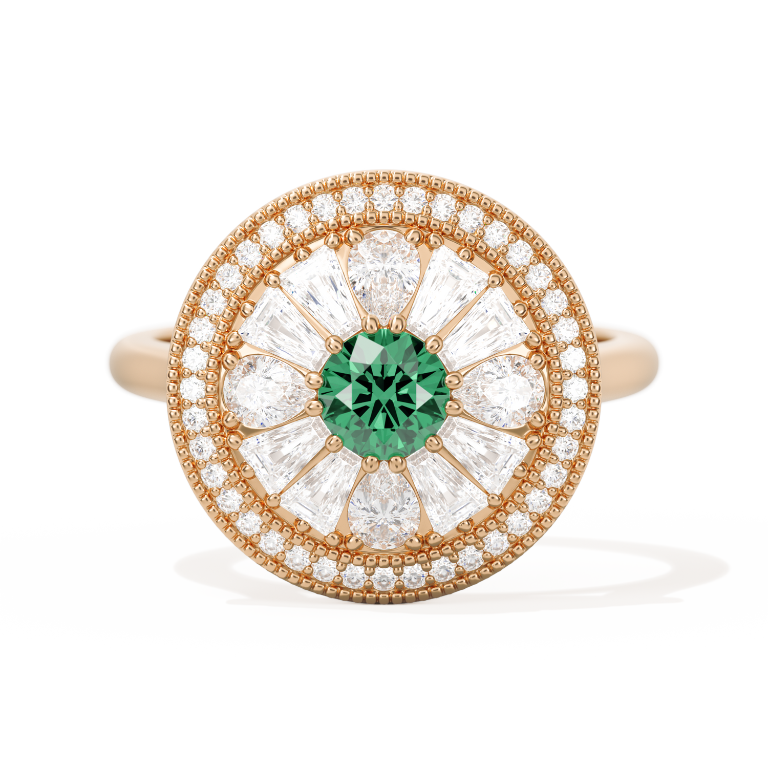 Pear & Baguette Round with Halo