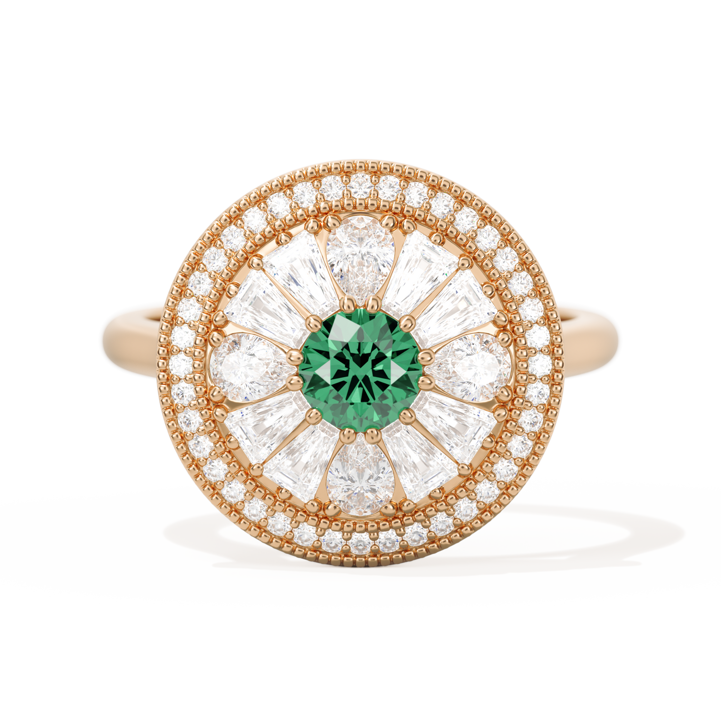 Pear & Baguette Round with Halo