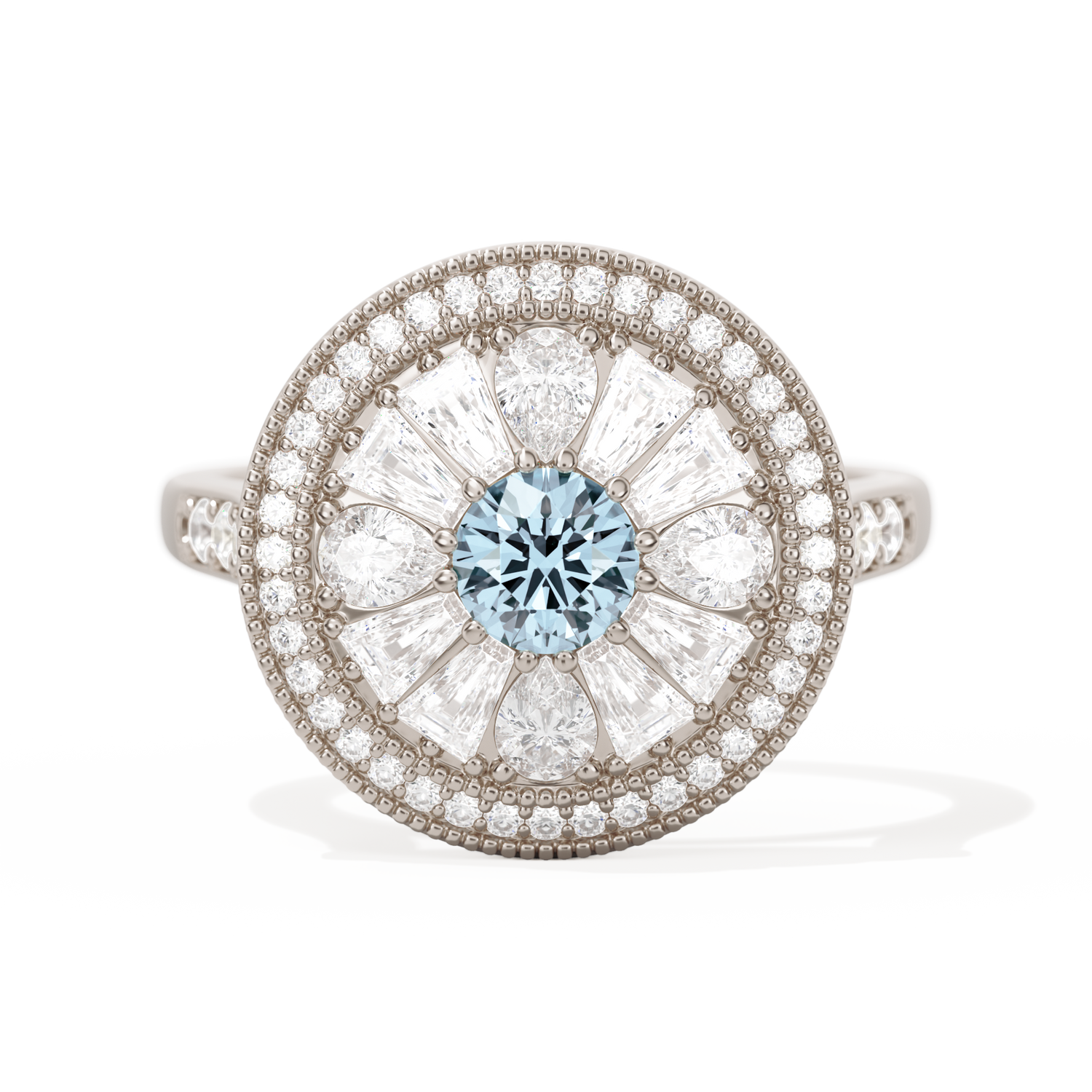 Pear & Baguette Round with Halo