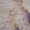 Vintage Amethyst and Diamond Pendant Earrings