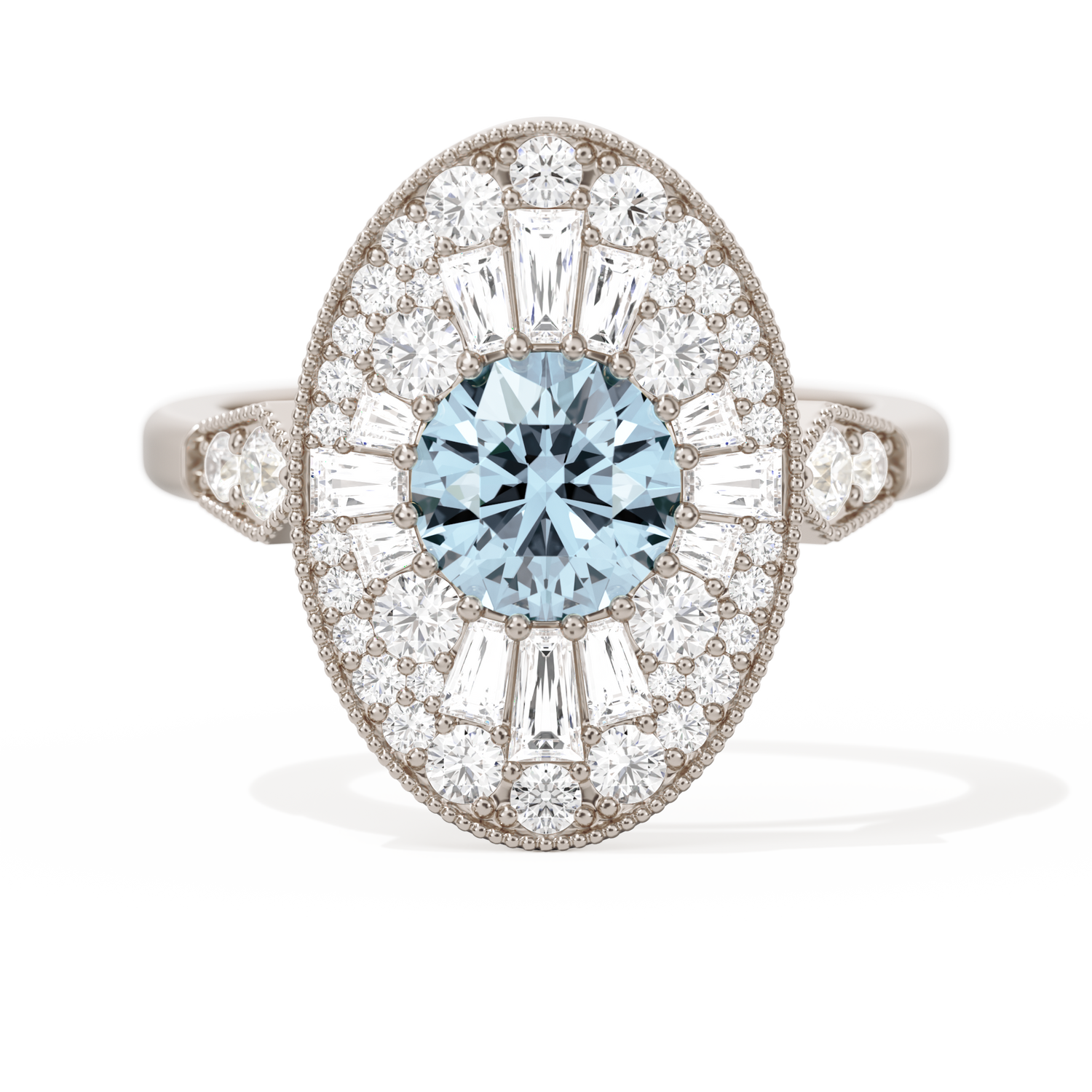 Oval Ballerina Round Center 1.00 ctw.