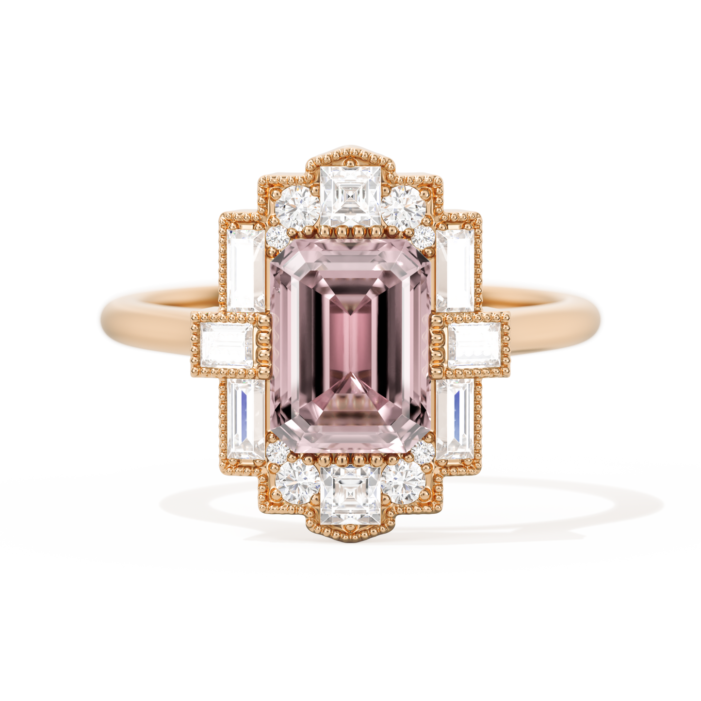 Rectangular Deco with 8x6 Emerald Cut