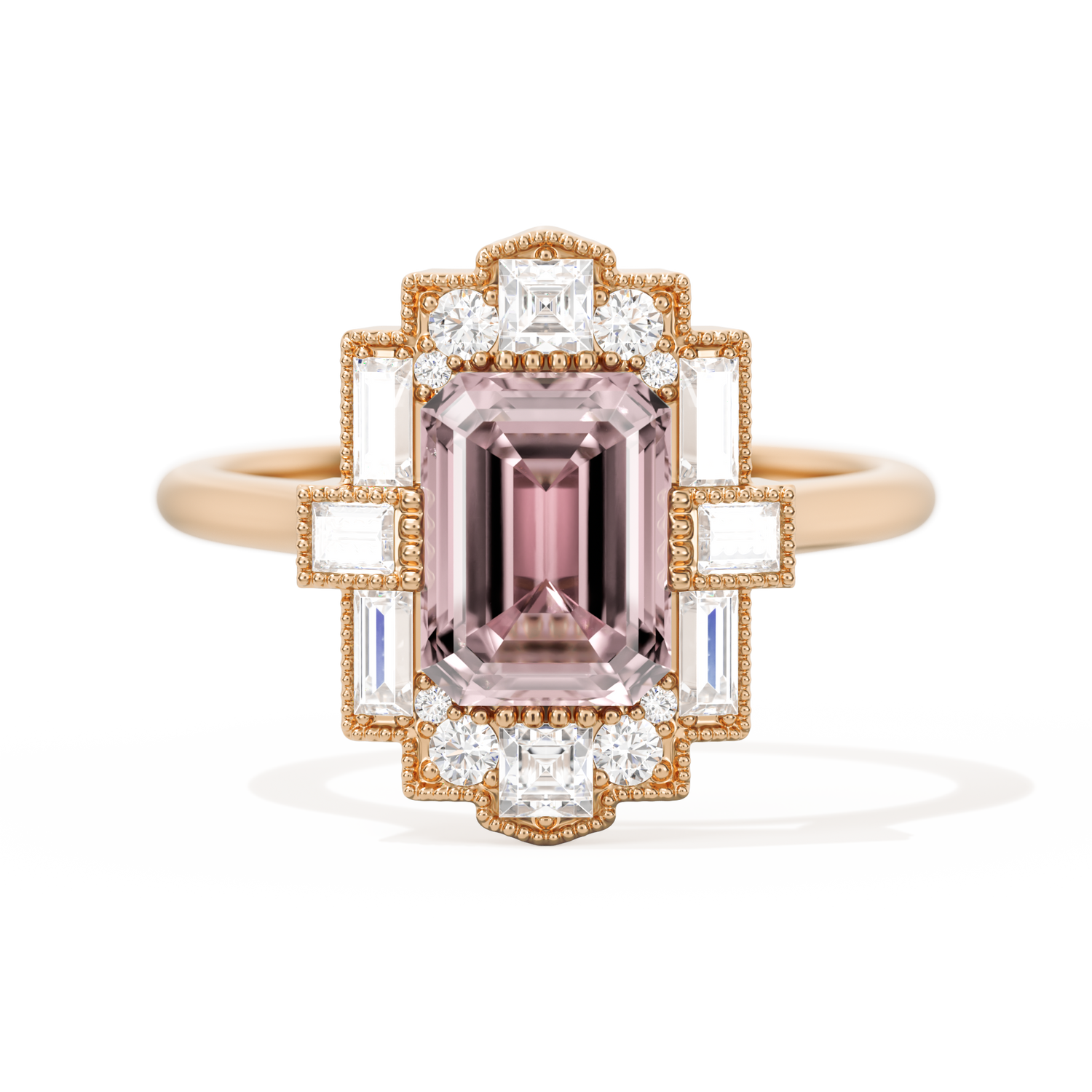 Rectangular Deco with 8x6 Emerald Cut