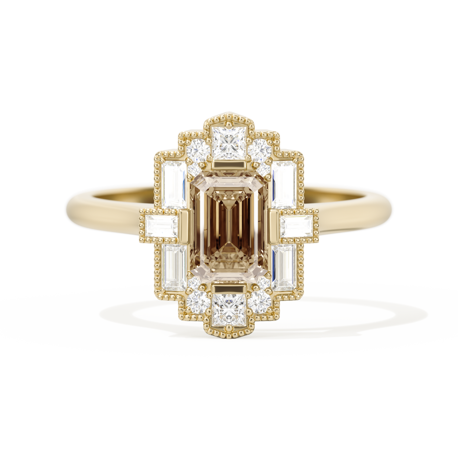 Rectangular Deco with 6x4 Emerald Cut