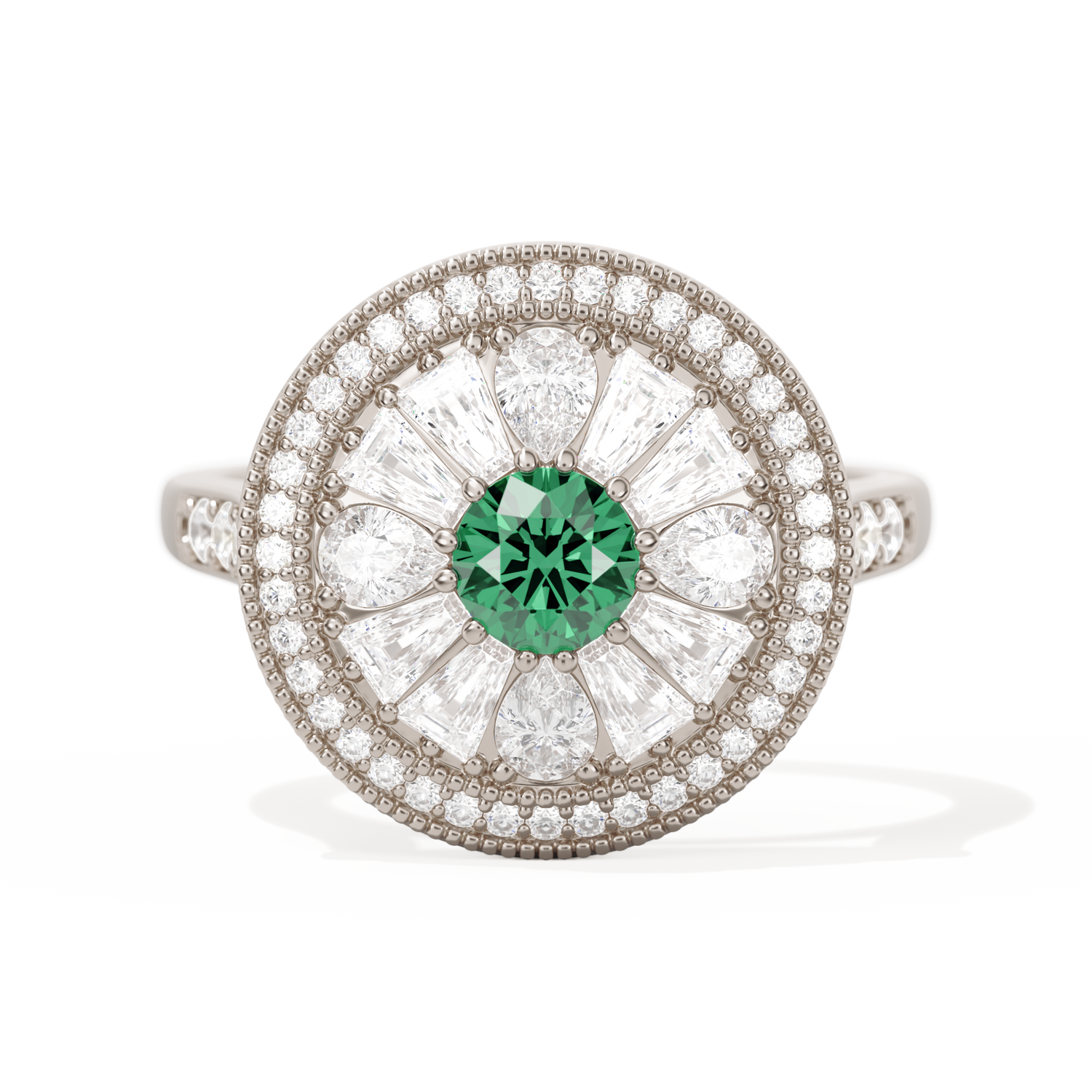 Pear & Baguette Round with Halo