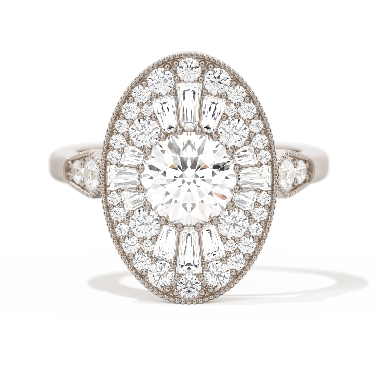 Oval Ballerina Round Center 1.00 ctw.