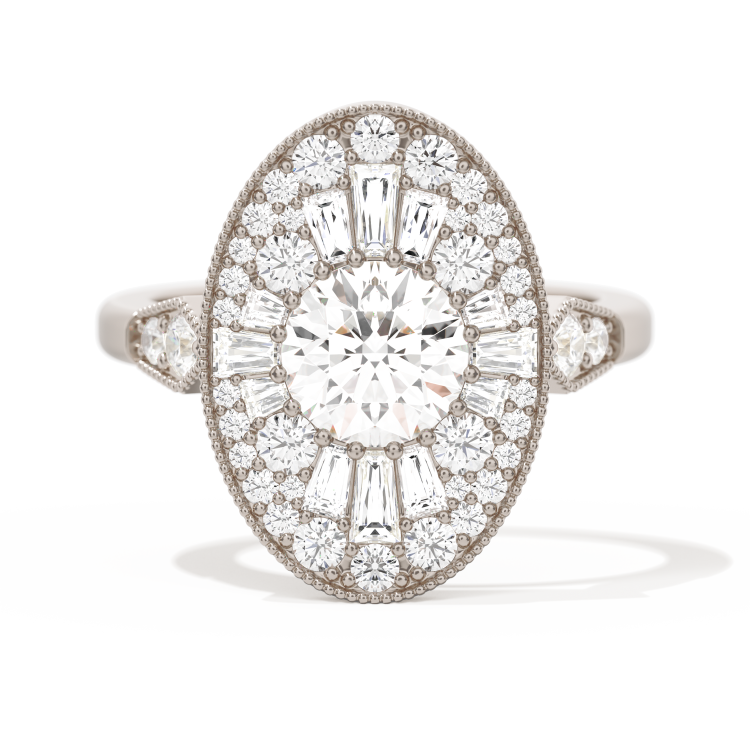 Oval Ballerina Round Center 1.00 ctw.