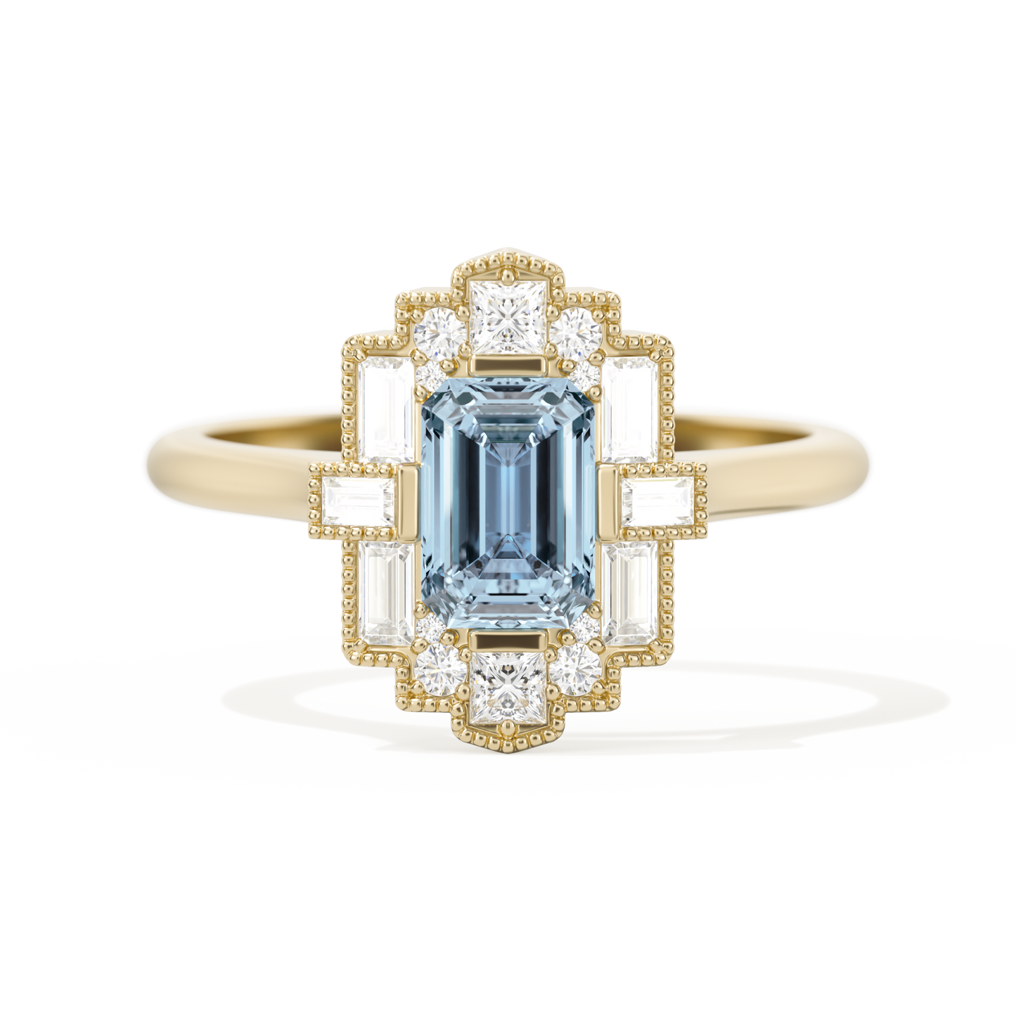 Rectangular Deco with 6x4 Emerald Cut