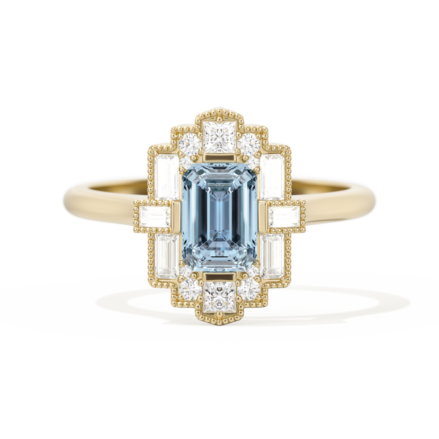 Rectangular Deco with 6x4 Emerald Cut