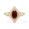 Diamond Shape Halo Oval