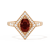 Diamond Shape Halo Oval