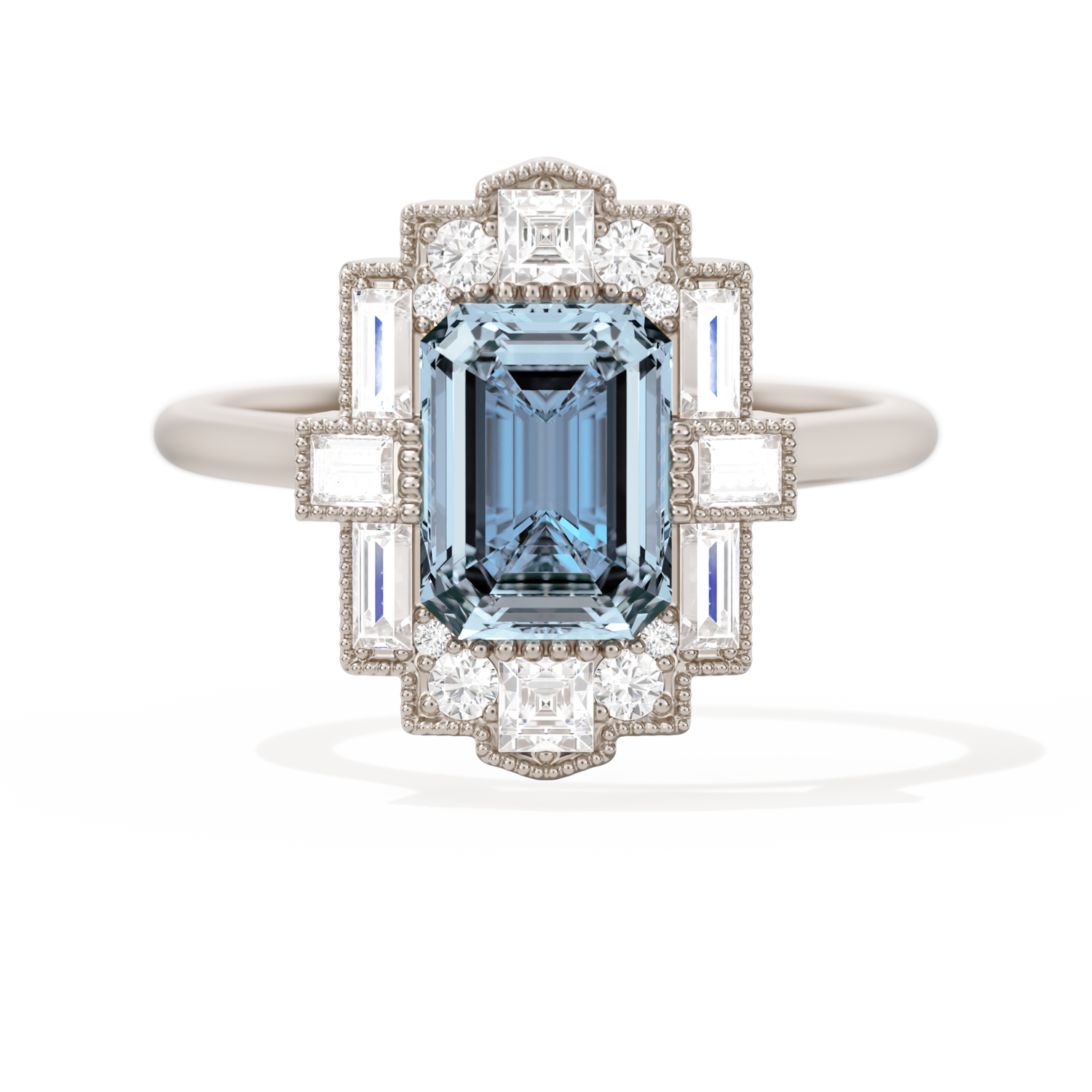 Rectangular Deco with 8x6 Emerald Cut