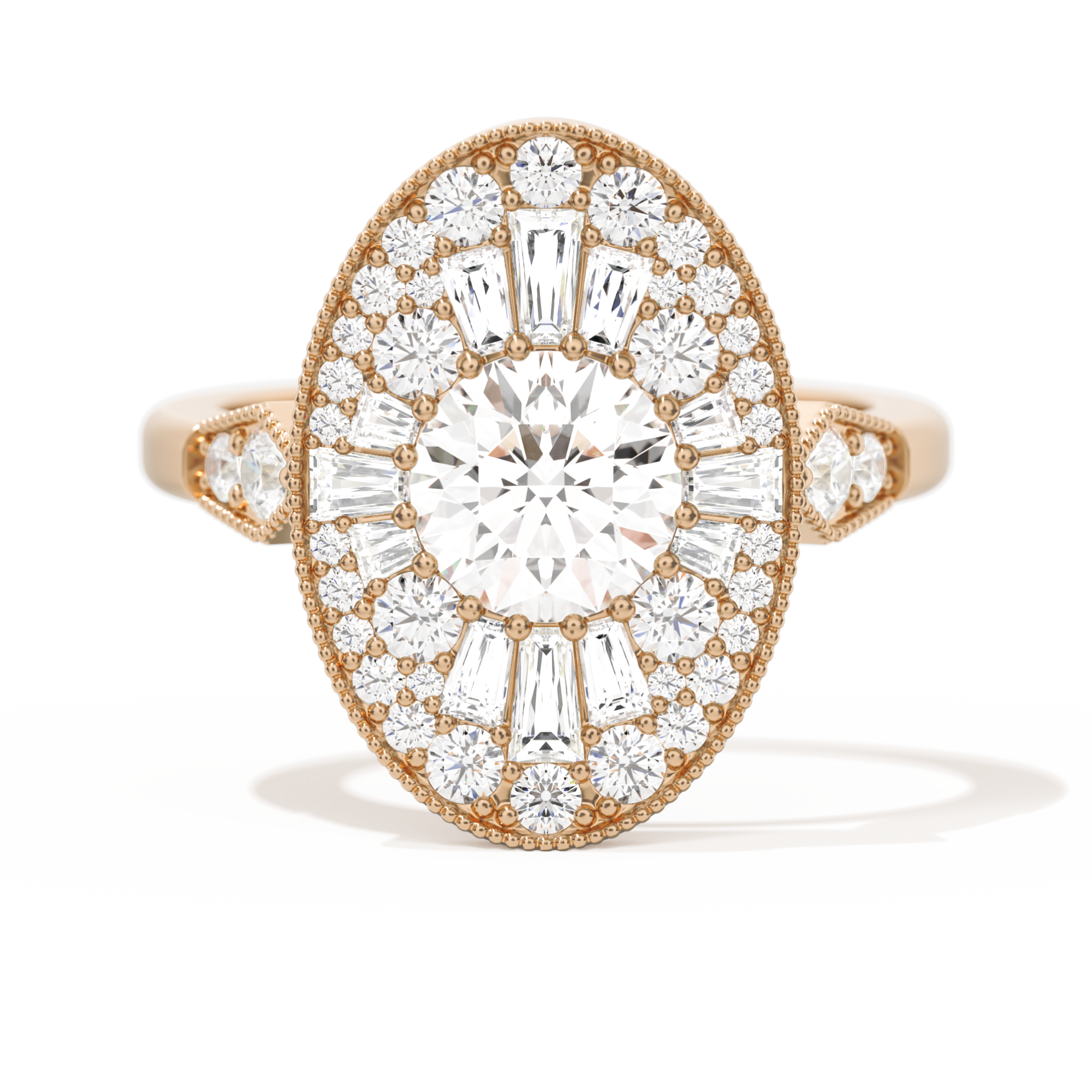 Oval Ballerina Round Center 1.00 ctw.