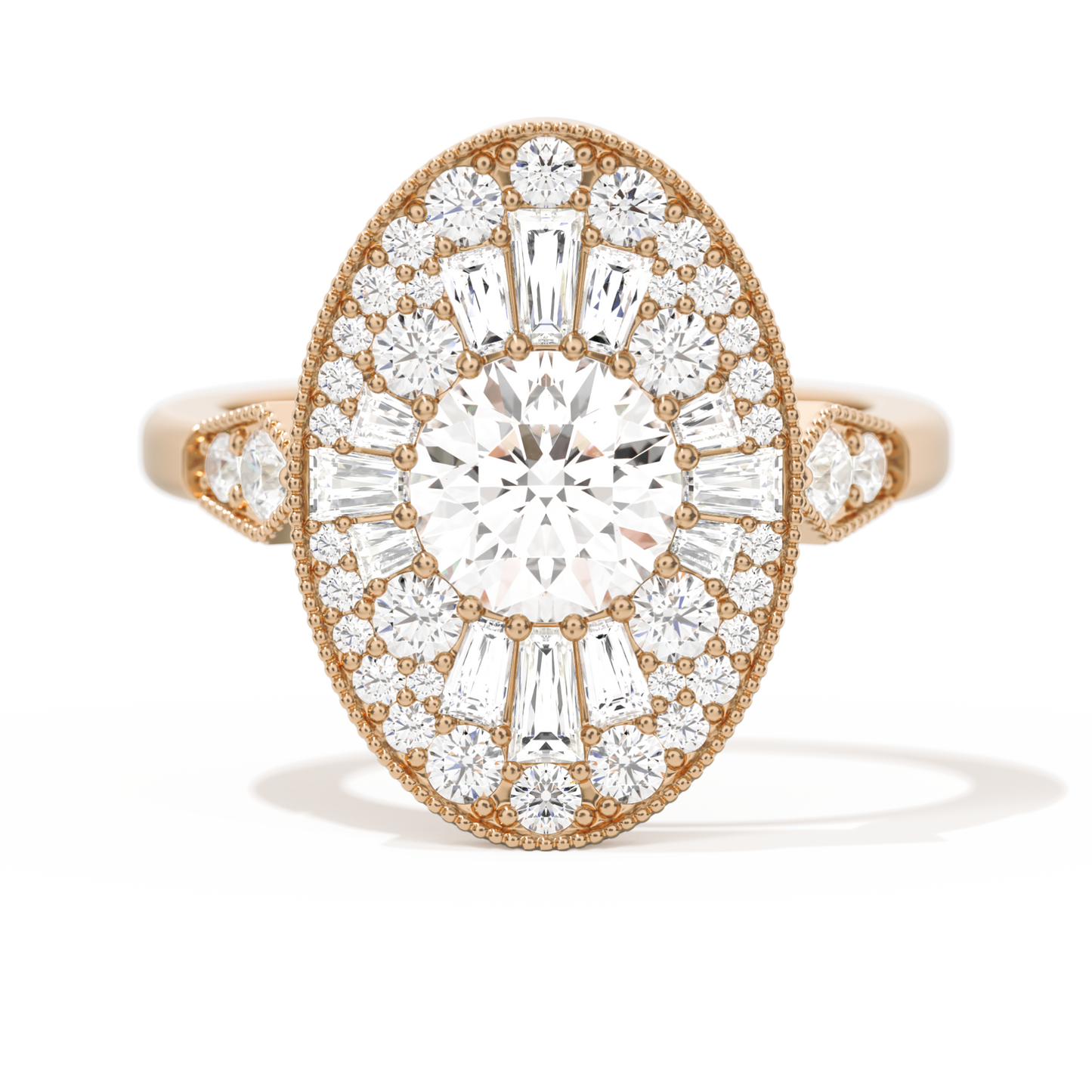 Oval Ballerina Round Center 1.00 ctw.