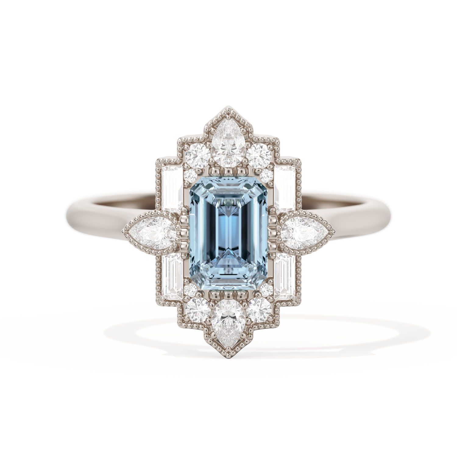 Pear Deco with 6x4 Emerald Cut
