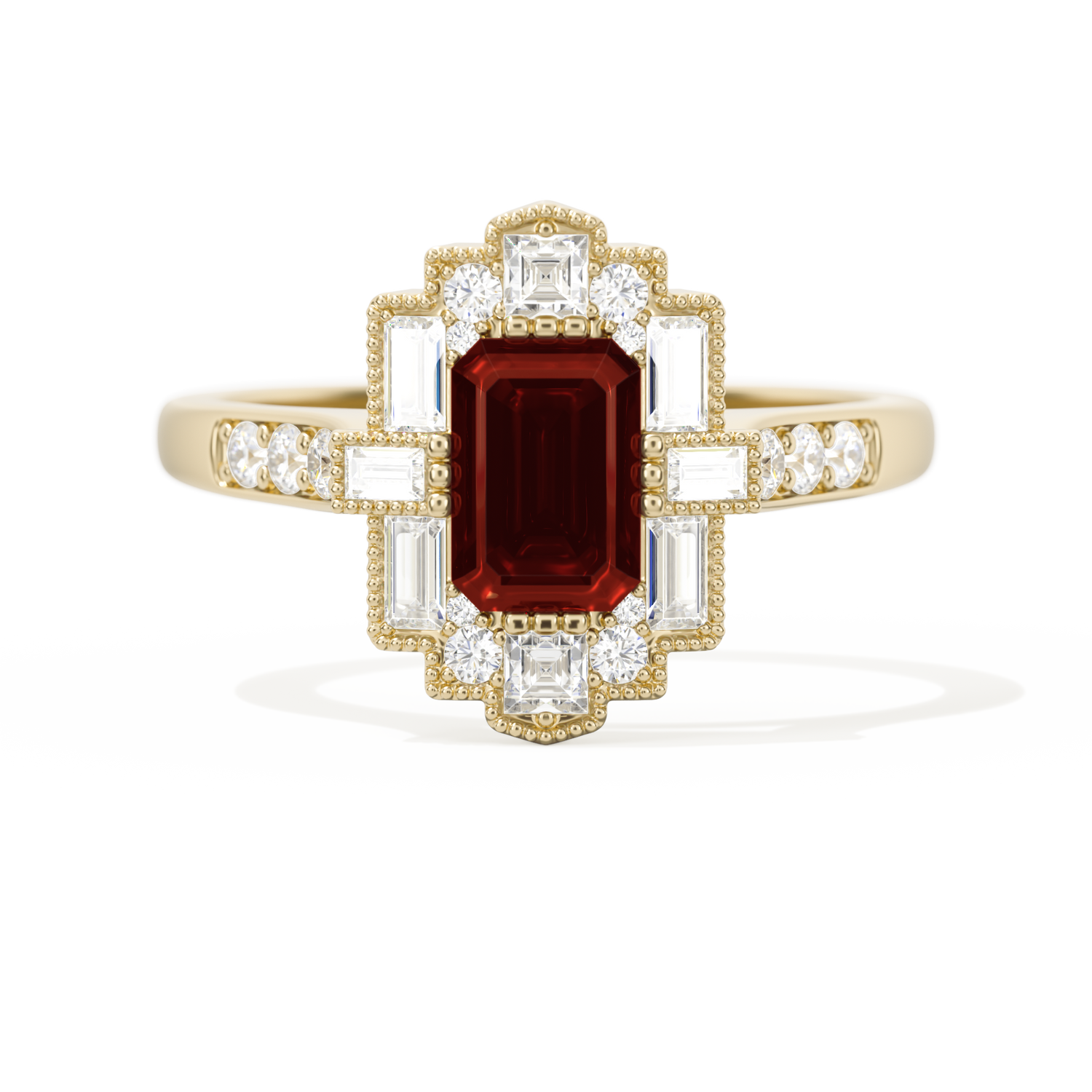 Rectangular Deco with 6x4 Emerald Cut