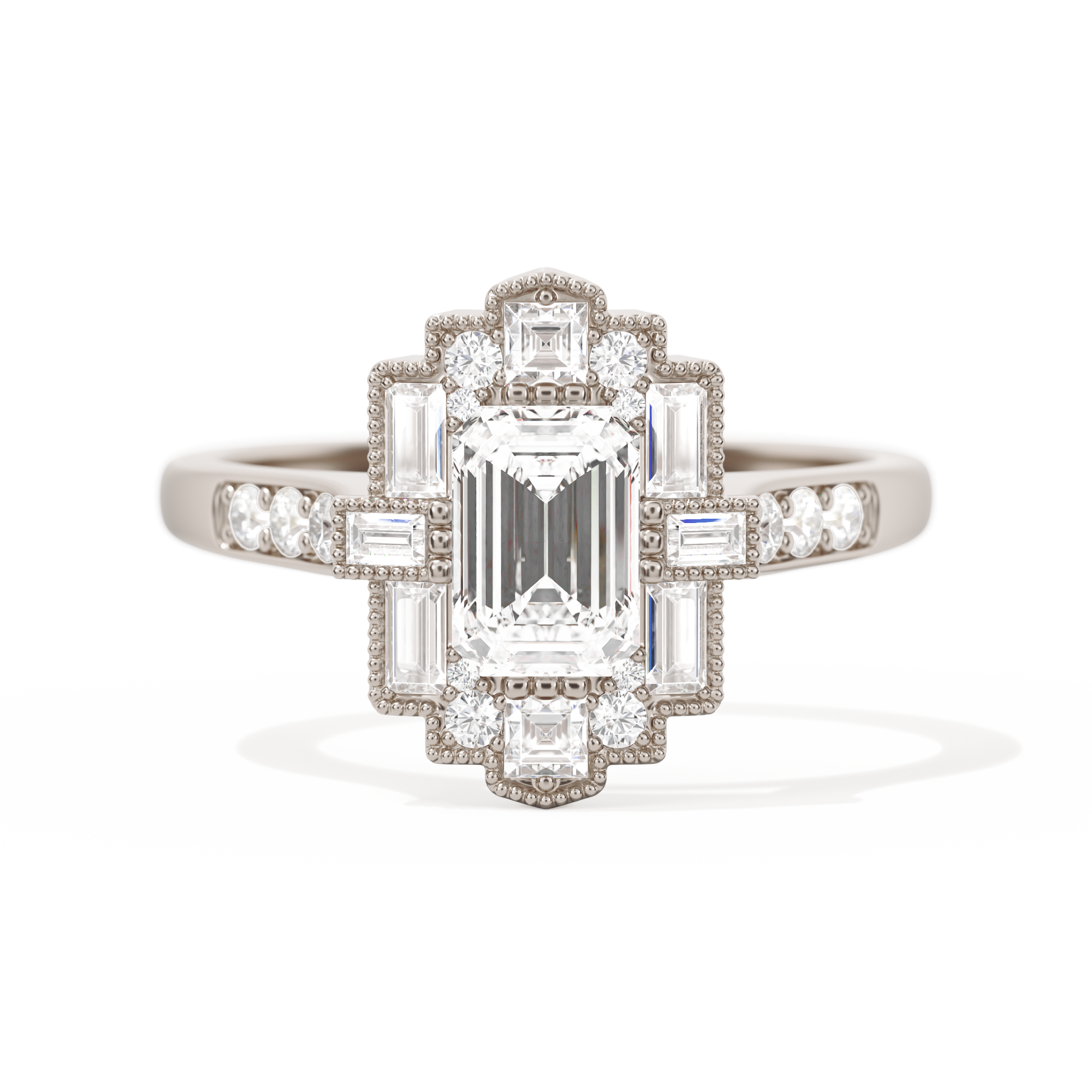 Rectangular Deco with 6x4 Emerald Cut