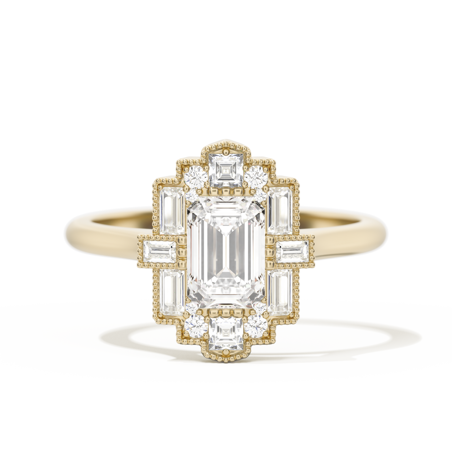 Rectangular Deco with 6x4 Emerald Cut