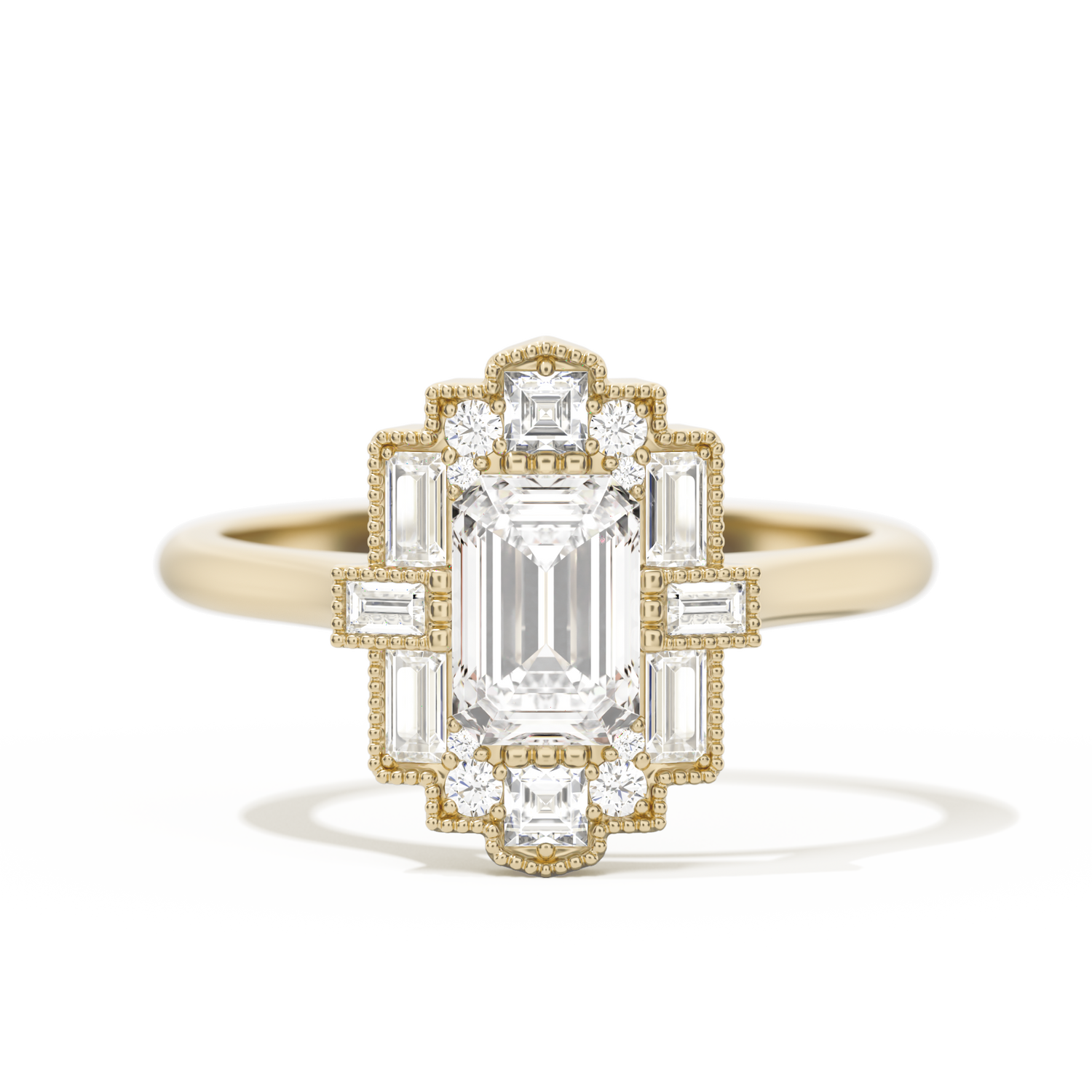Rectangular Deco with 6x4 Emerald Cut