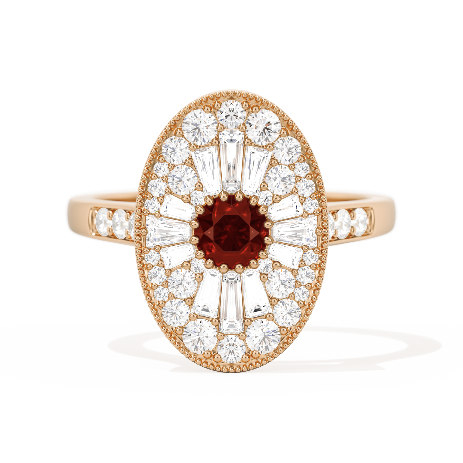 Oval Ballerina Round Center 0.35 ctw