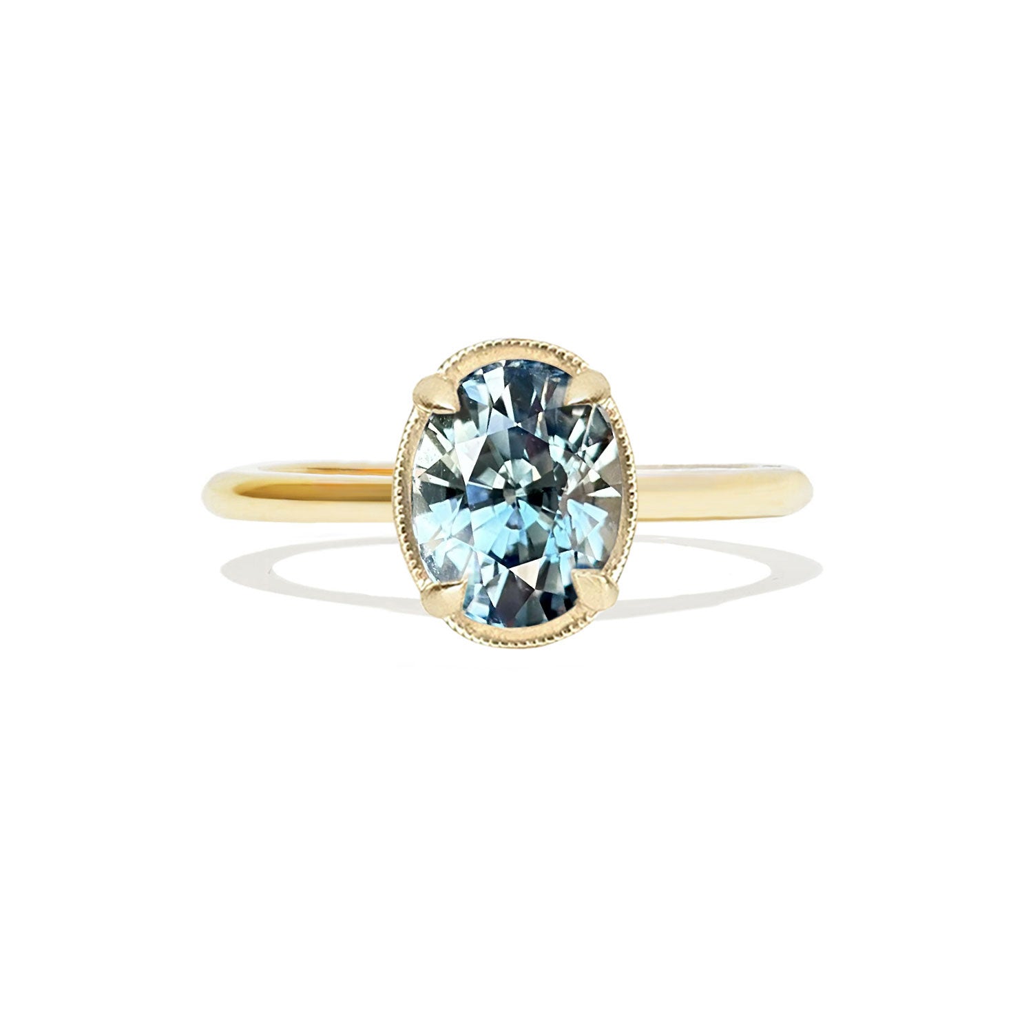 2.07 Oval Blue Green Sapphire