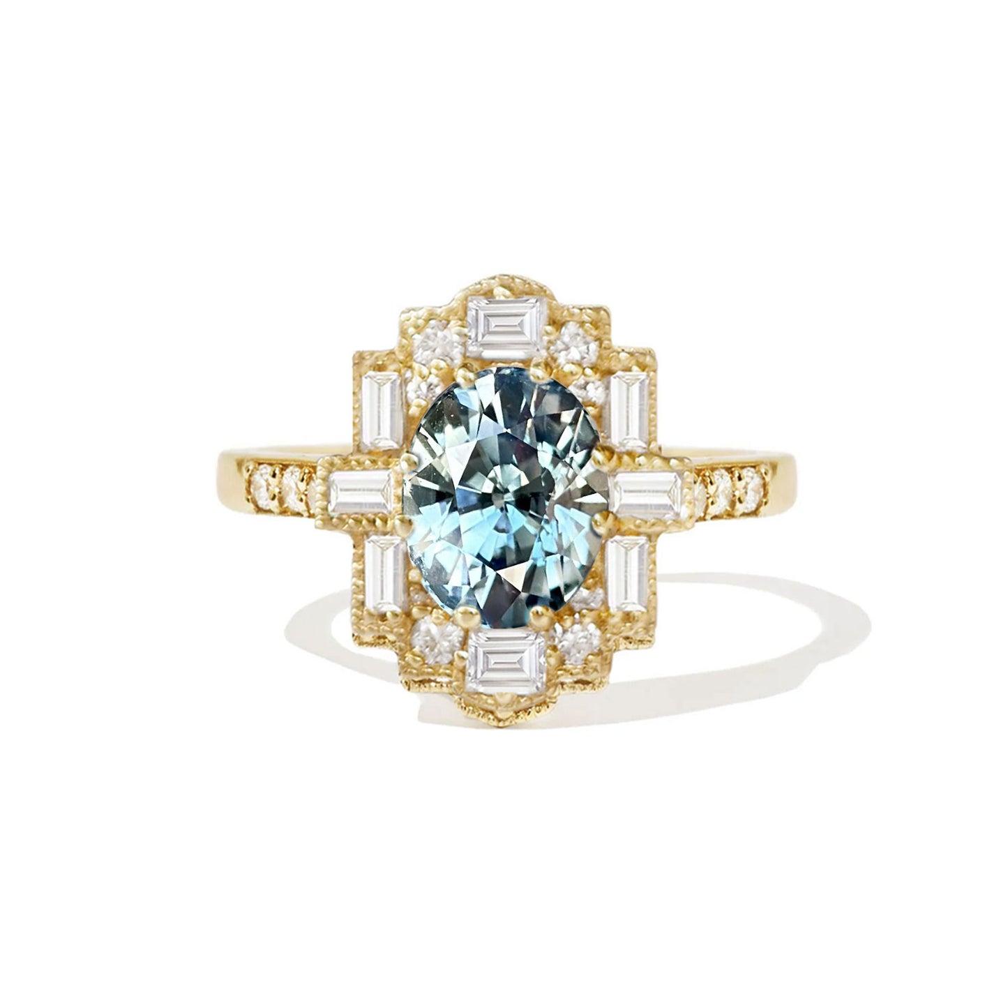 2.07 Oval Blue Green Sapphire