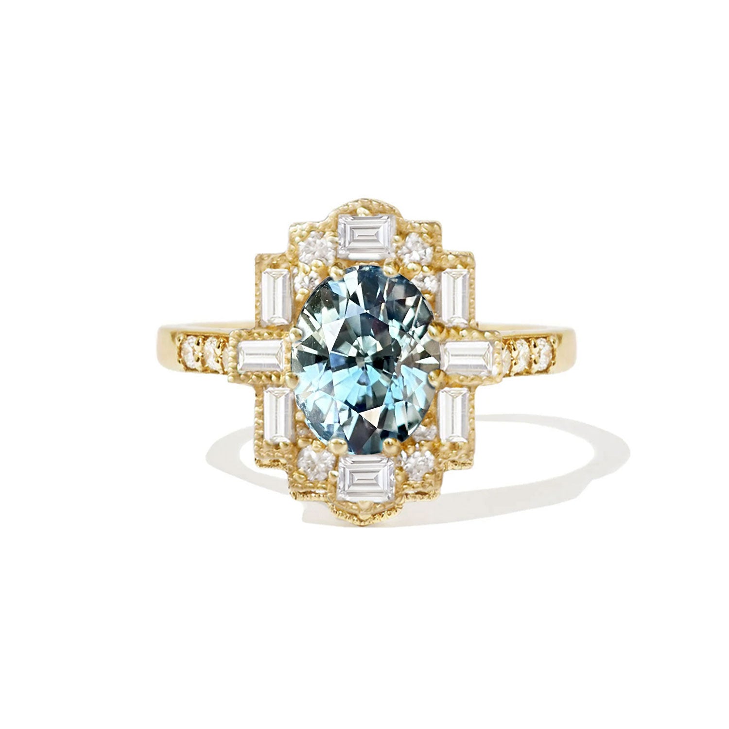 2.07 Oval Blue Green Sapphire