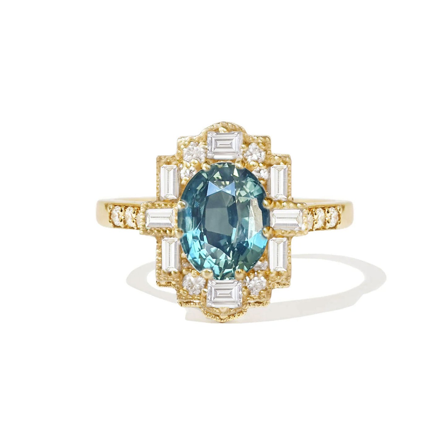2.51 Oval Cut Teal Sapphire