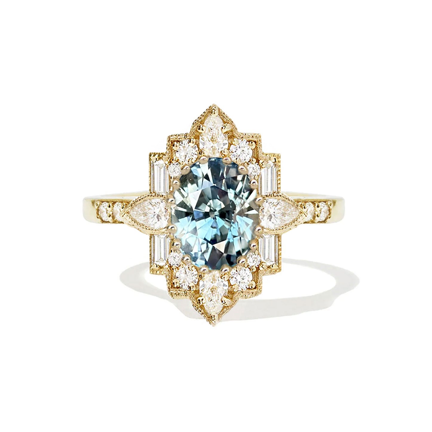 2.07 Oval Blue Green Sapphire