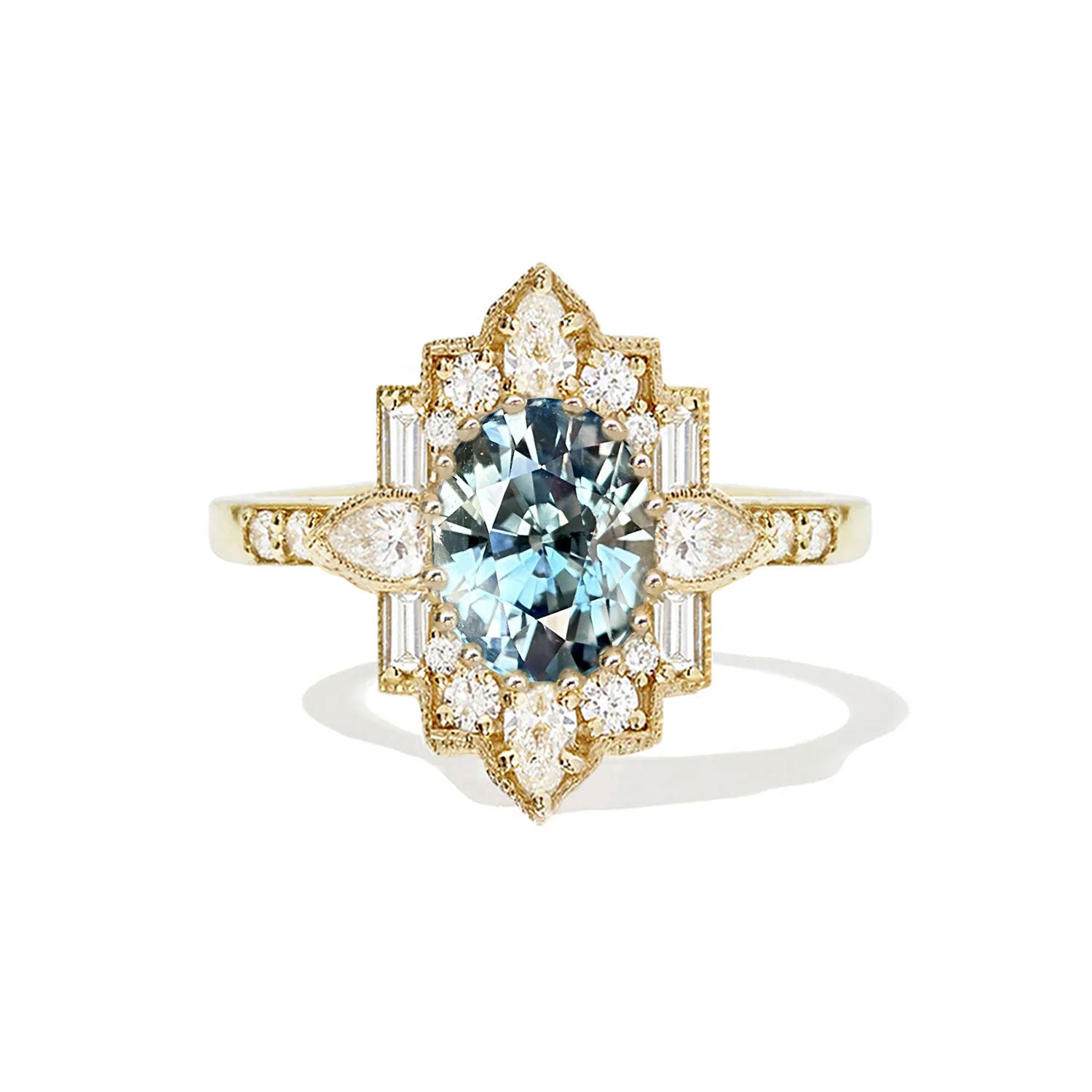 2.07 Oval Blue Green Sapphire