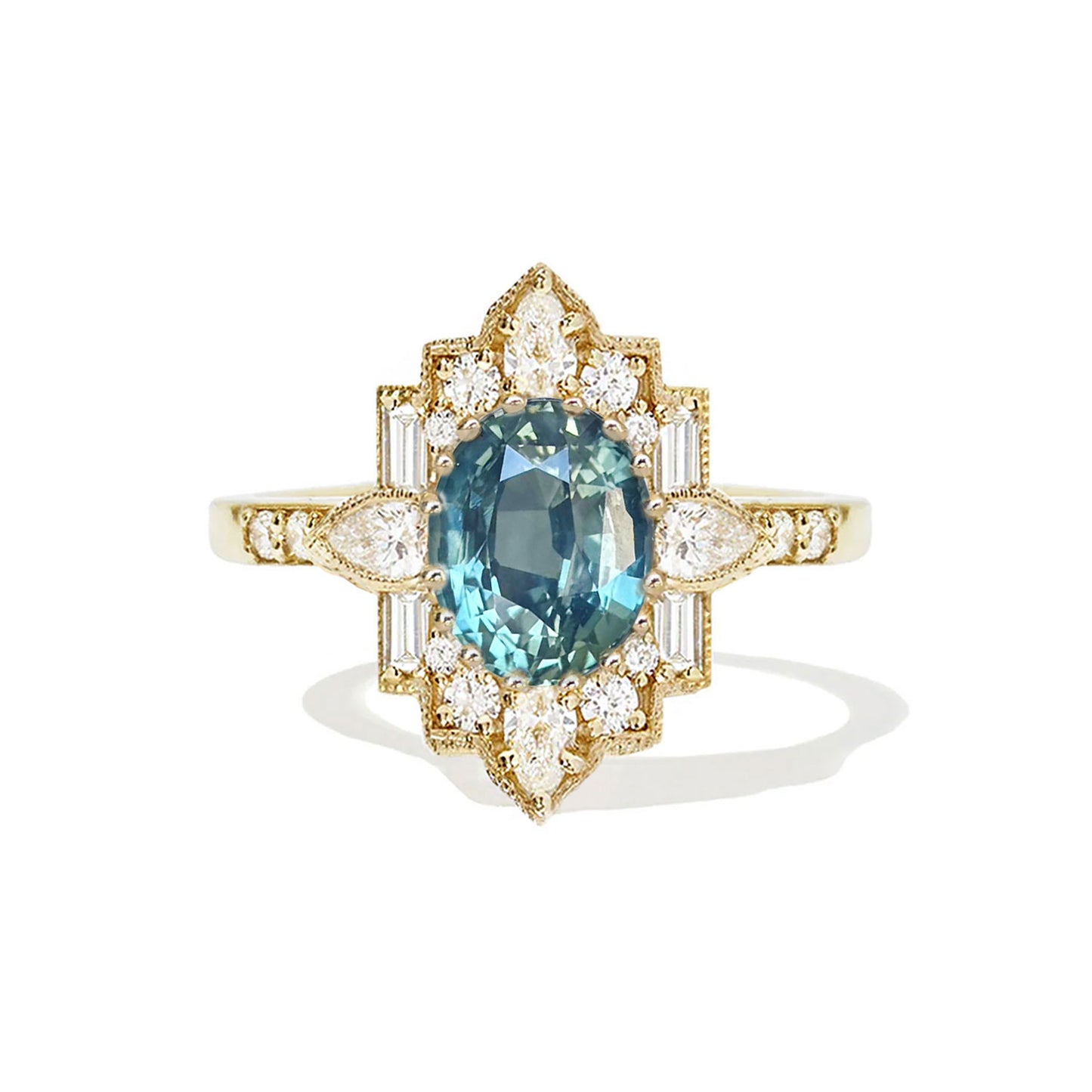 2.51 Oval Cut Teal Sapphire