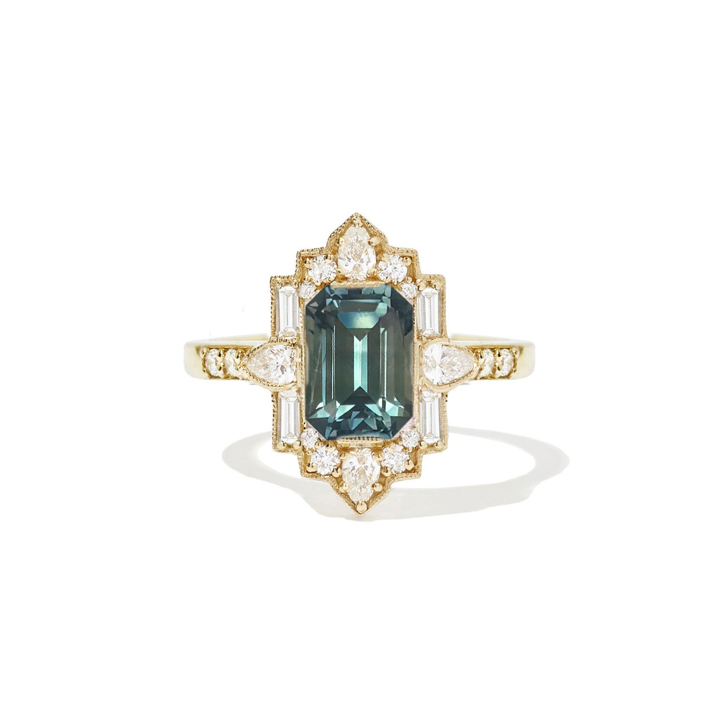 2.17 Emerald Cut Teal Sapphire