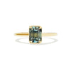 2.25 Emerald Cut Bi Color Green Yellow Sapphire