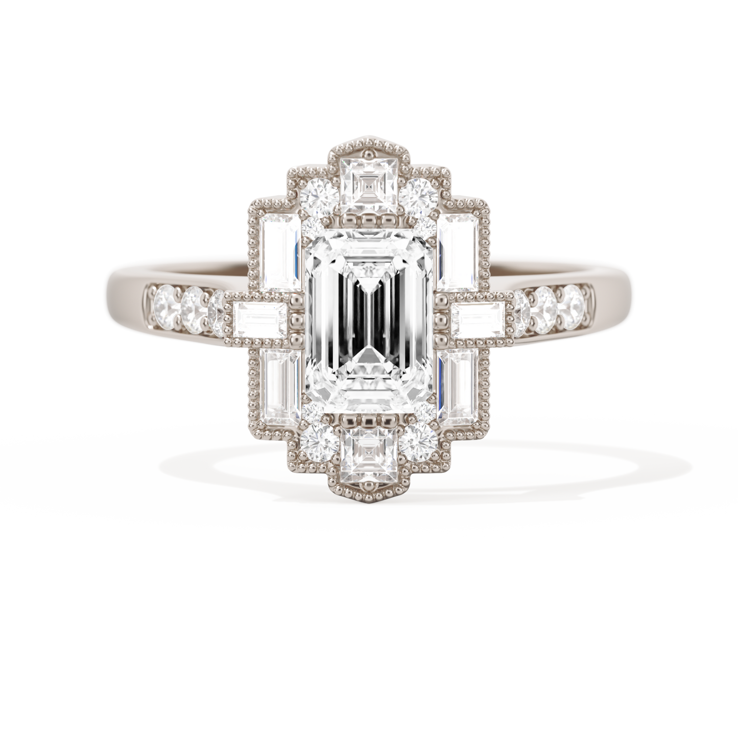 Rectangular Deco with 6x4 Emerald Cut