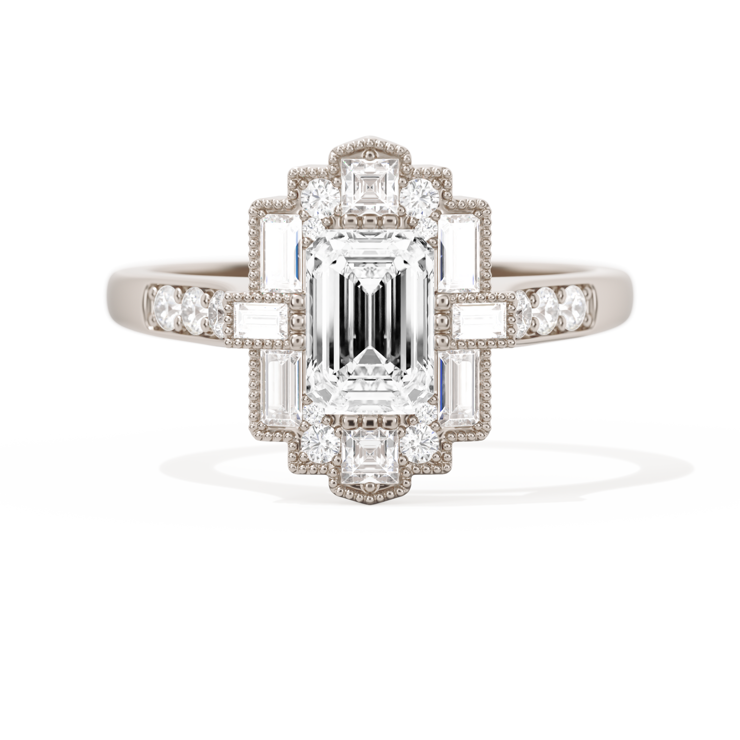 Rectangular Deco with 6x4 Emerald Cut