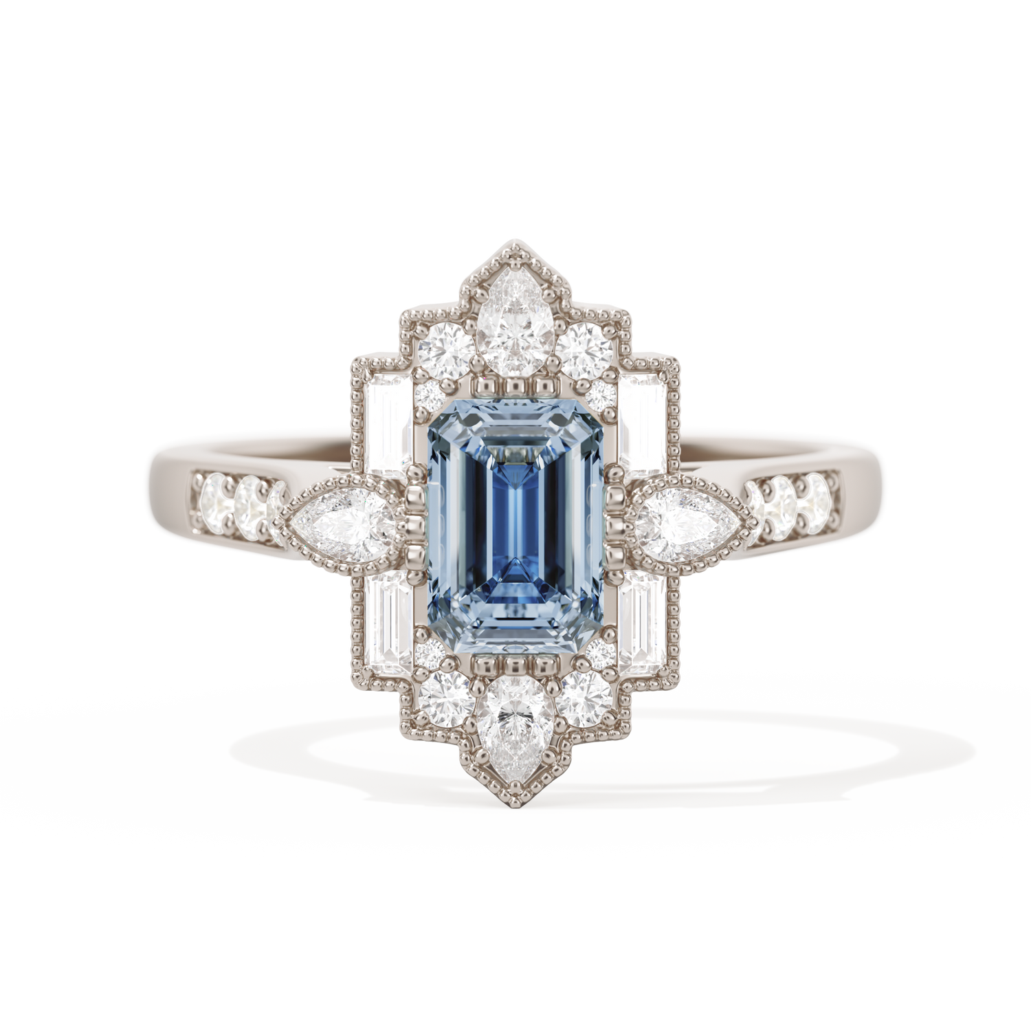 Pear Deco with 6x4 Emerald Cut