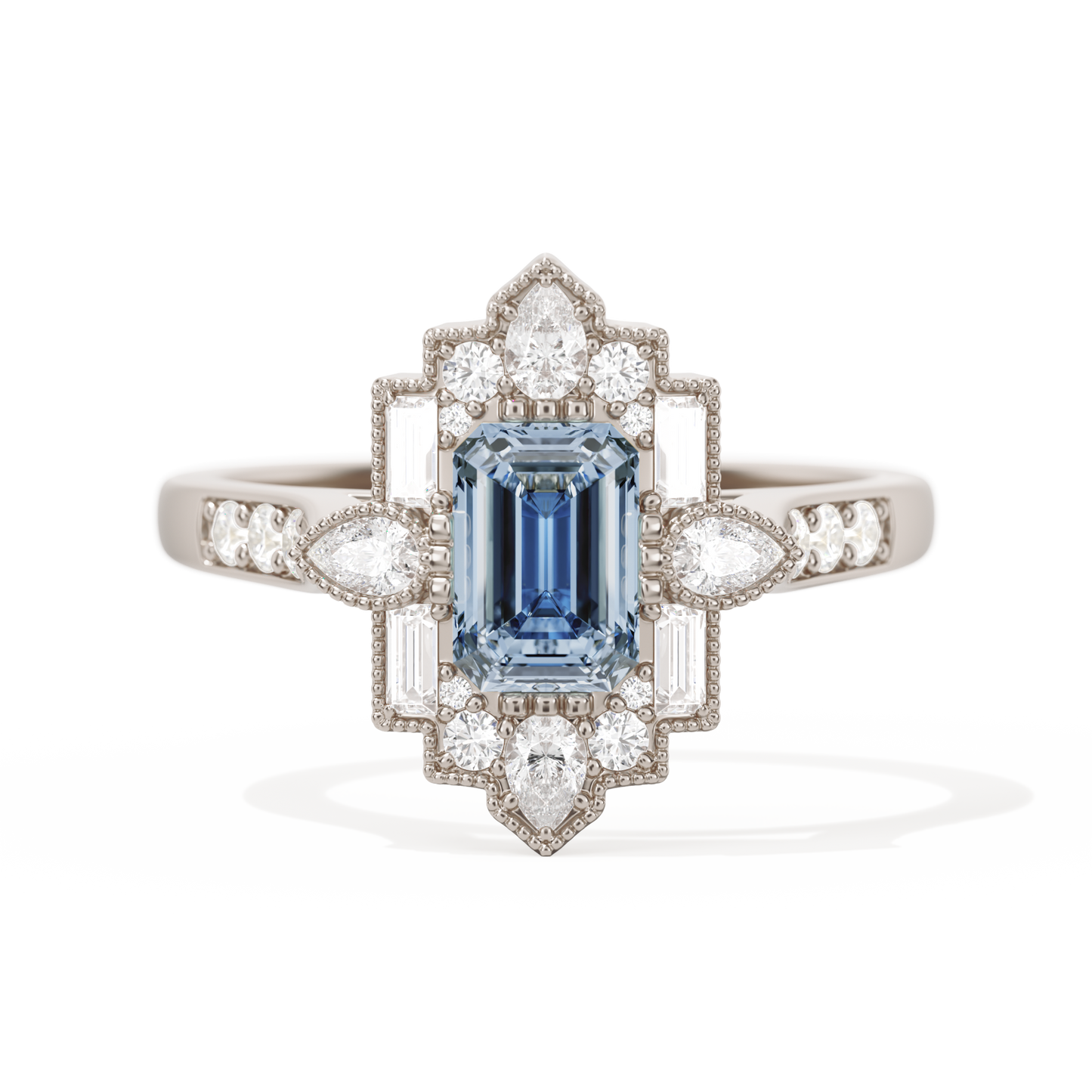 Pear Deco with 6x4 Emerald Cut