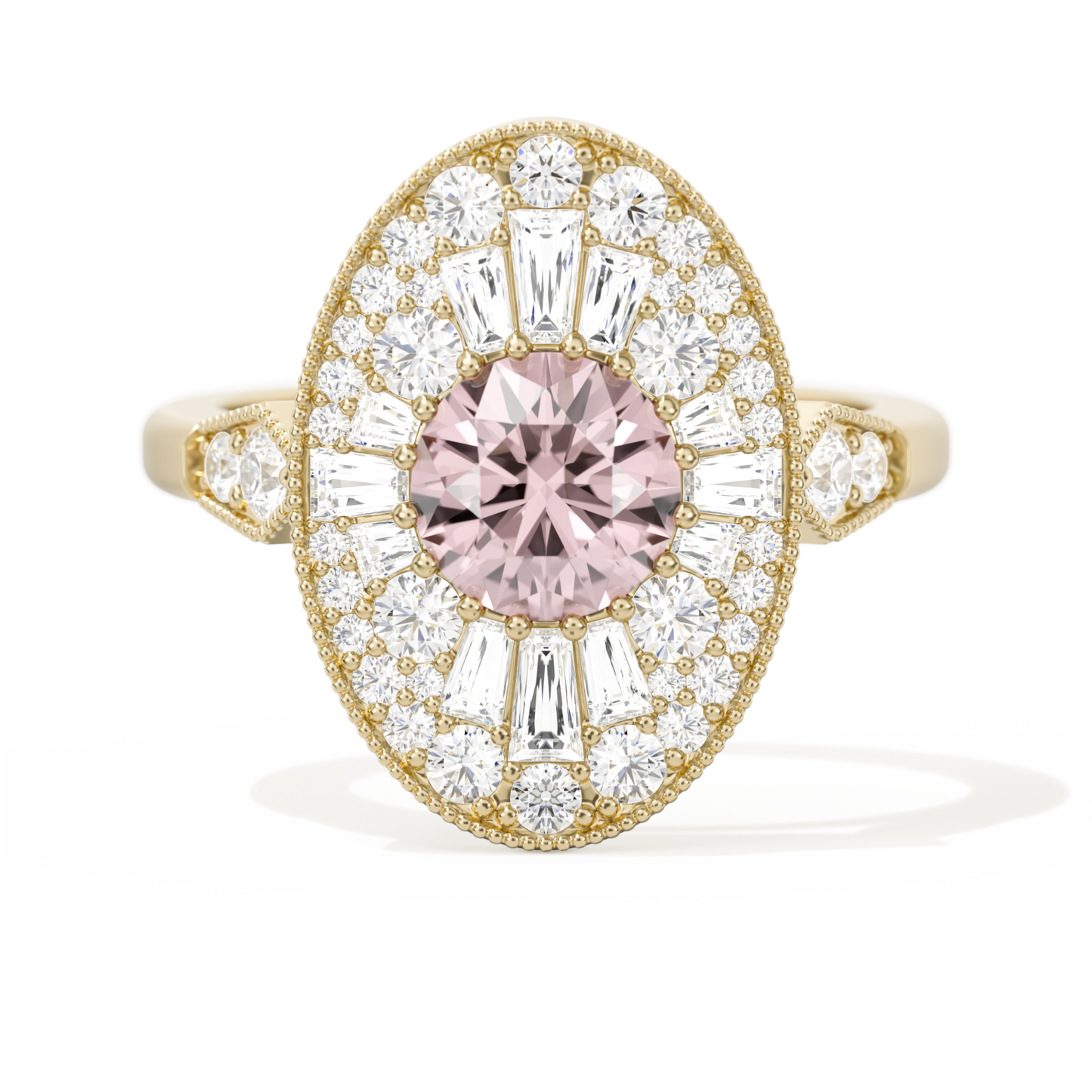 Oval Ballerina Round Center 1.00 ctw.