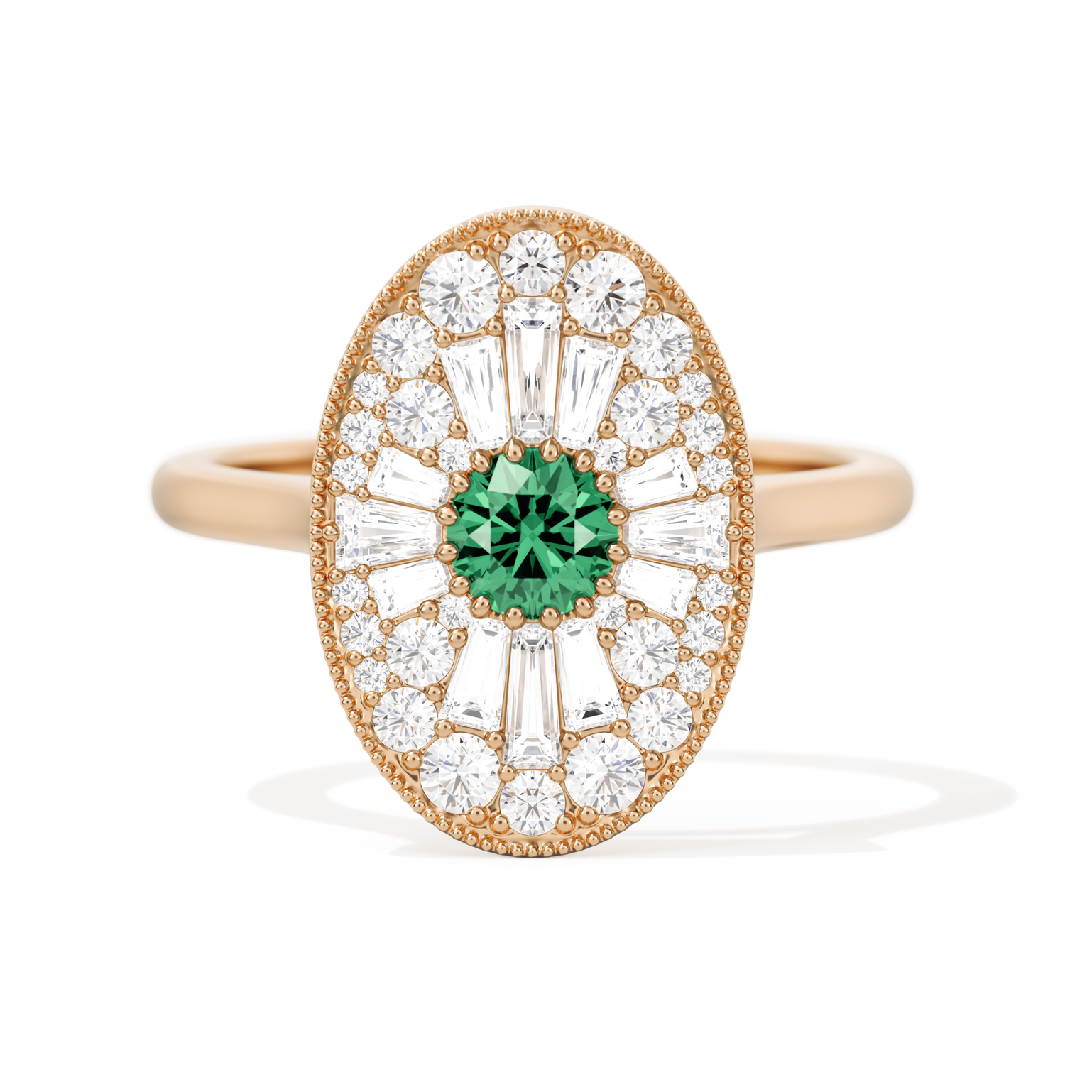 Oval Ballerina Round Center 0.35 ctw